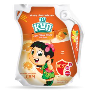 Thùng 24 túi SỮA CHUA UỐNG LIF KUN Hương Cam 110ml