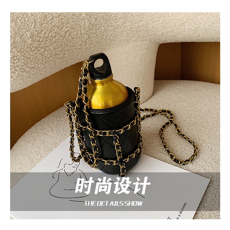 Túi Đeo Vai/Đeo Chéo JASMIN NOIR Dáng Đứng Thiết Kế Dây Đeo Phối Xích Thời Trang Hàn Quốc Dành Cho Nữ