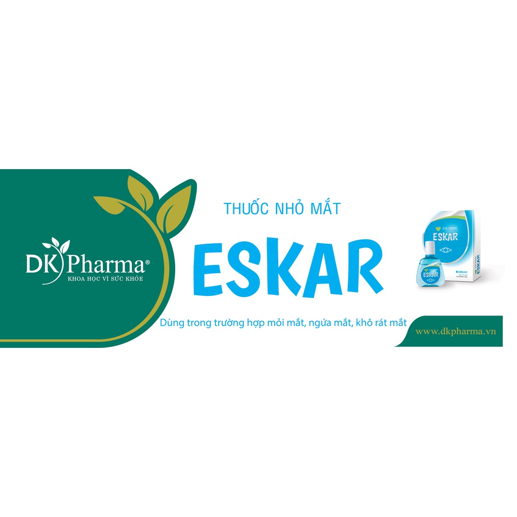 Nhỏ dưỡng mắt Eskar 15ml Dưỡng mắt giảm mỏi mắt nhức mắt khô mắt