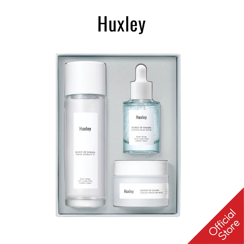 Bộ Dưỡng Da Cấp Ẩm Dành Cho Da Dầu Huxley Hydration Trio Set