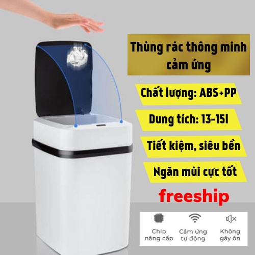 Thùng Rác Thùng Rác Thông Minh Cảm Ứng Có Nắp Đậy Chất Liệu Cao Cấp Sun.z - Gia Dụng Thông Minh