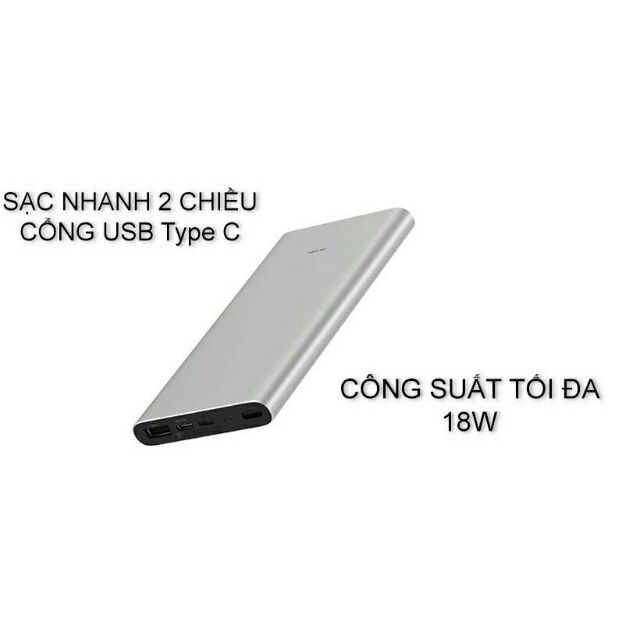 Sạc Dự Phòng Xiaomi 10.000 mAh Gen 3 (2019) Chính hãng