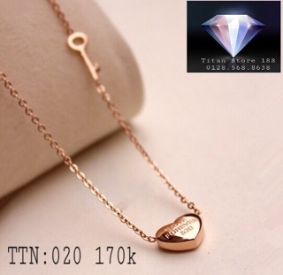 Dây chuyền titan trái tim DTT020