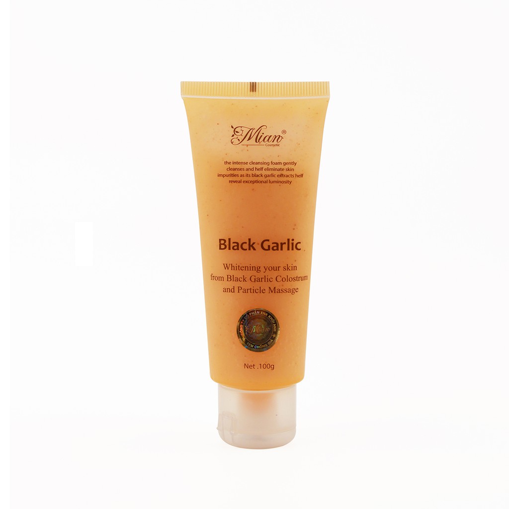 Sữa rửa mặt Mian - Sáng da từ tỏi đen và sữa non hạt massage - 100g