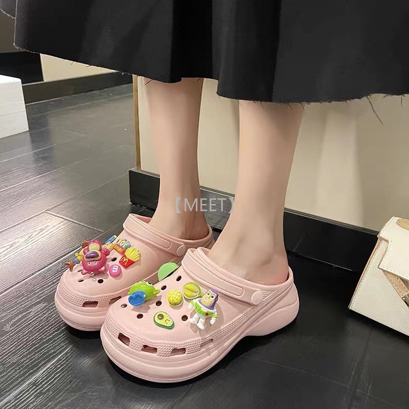[MEET] Phụ Kiện Khóa Giày Crocs DIY Hình Chú Gấu Hoạt Hình Dễ Thương / Hoa / croc Jobz charm-Buzz Lightyear +