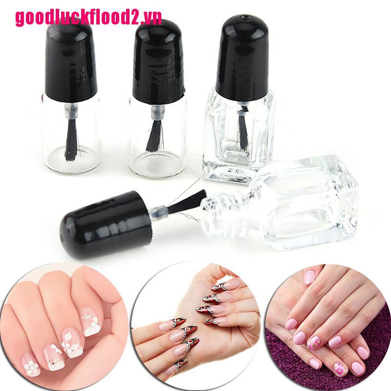 Chai Thủy Tinh Rỗng 2ml / 3ml Có Nắp Màu Đen Đựng Sơn Móng Tay