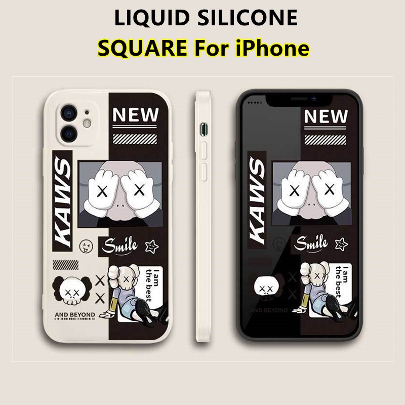 Ốp lưng silicon che camera hình Kaws cho iPhone 11 Pro max