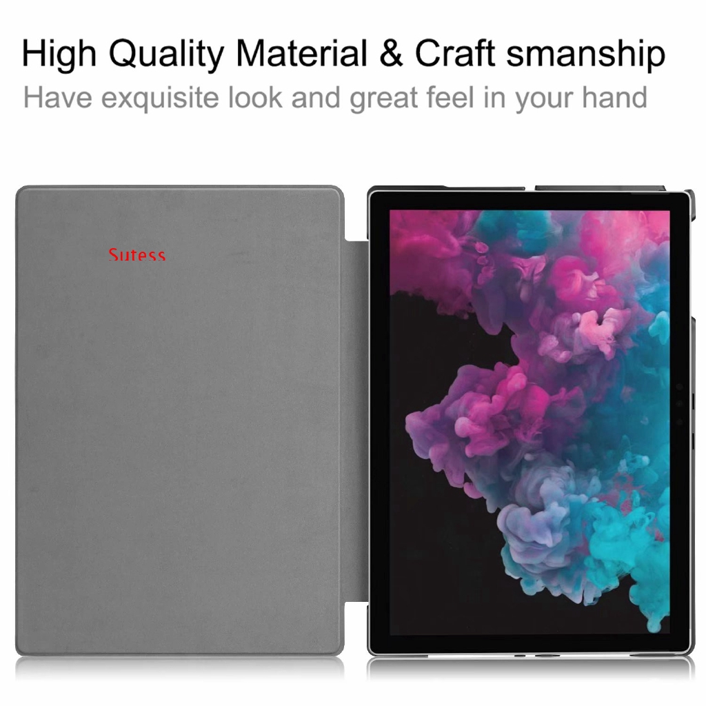 Ốp da bảo vệ có từ tính có chân đỡ thông minh cho Microsoft Surface Pro 7 / 6 / 5 / 4 12.3 inch