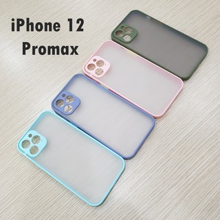Ốp lưng nhám viền cao su bảo vệ camera iPhone 12 Promax