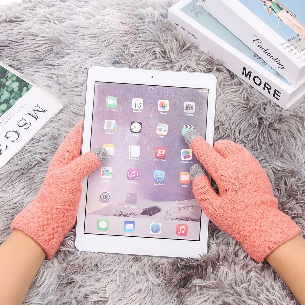 Găng Tay Dệt Kim Mềm Co Giãn Tốt Hợp Thời Trang