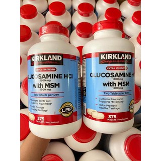 Viên uống hỗ trợ xương khớp Kirkland Glucosamine HCL 1500mg With MSM 1500mg (375 viên)