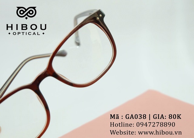 [Tặng hộp và khăn] Gọng Kính cận siêu rẻ Hibou Optical GA038 - Chuyên lắp mắt cận loạn viễn | BigBuy360 - bigbuy360.vn