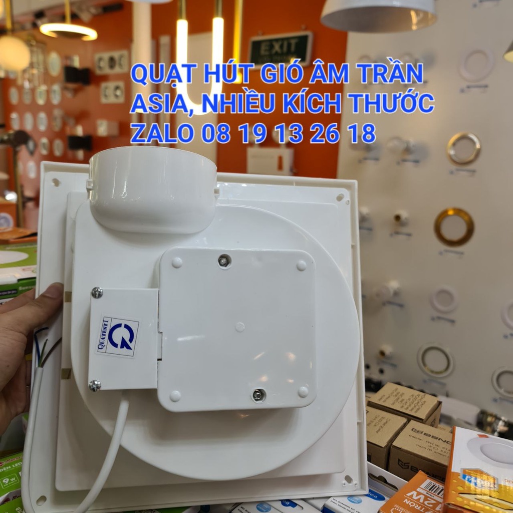 Quạt hút gió Âm Trần nhà tắm wc Asia, nhiều kích thước, màu trắng, nhựa ABS siêu bền, độ ồn thấp.