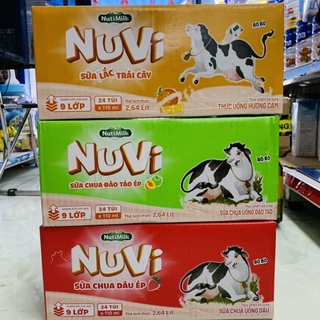 Thùng sữa Nuvi dạng túi 24x110ml đủ loại