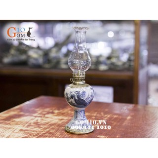 Đèn dầu chân váy men rạn cổ
