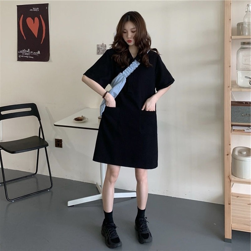 Đầm Thun Polo Dáng Rộng Vải Mỏng Thời Trang Mùa Hè Mới