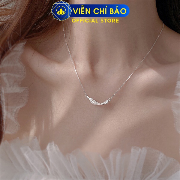 Dây chuyền lông vũ chất liệu bạc Thái 925 thời trang phụ kiện trang sức Viễn Chí Bảo D000140