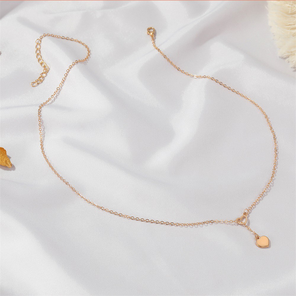 Vòng Cổ Mặt Hình Trái Tim Phong Cách Hàn Quốc Dành Cho Nữ