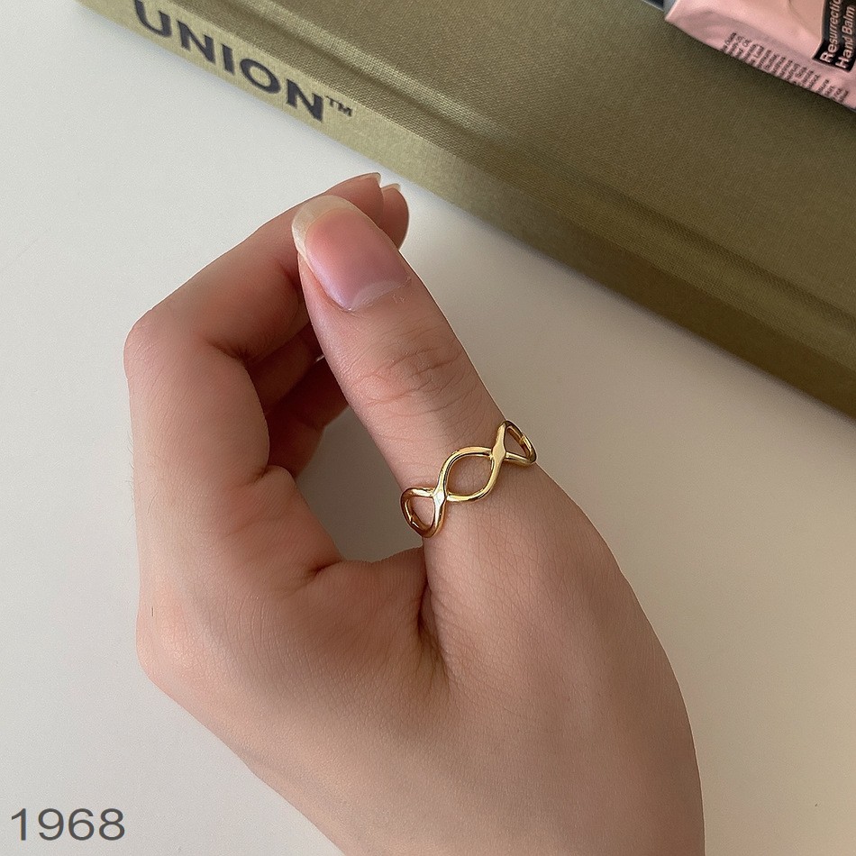 Nhẫn Bạc Eleanor Mạ Vàng 14K Hình Vô Cực - SP001968