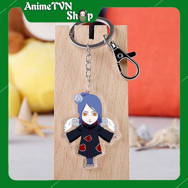 Móc khoá Mica dây xịn anime Naruto (Tổ chức Akatsuki) - Nhựa Cứng Acrylic In 2 mặt sắc nét ( ảnh thật )