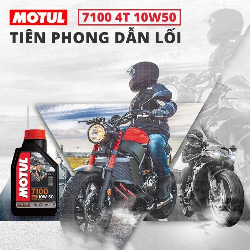 Nhớt Ester 100% tổng hợp Motul 7100 10W50 MA2 SN 4T