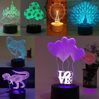 1 Đèn Led 3d Chiếu Ánh Sáng Hình Hoạt Hình Cho Bé