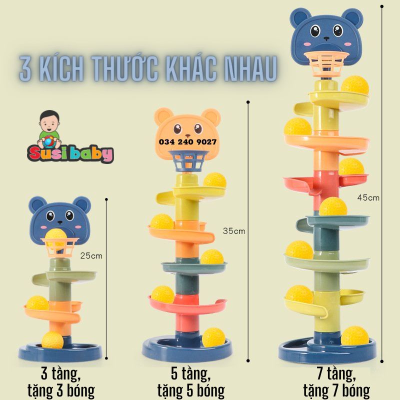 [QUÀ TẶNG] Đồ chơi tháp bóng lăn cầu trượt - ĐỒ CHƠI CHO BÉ