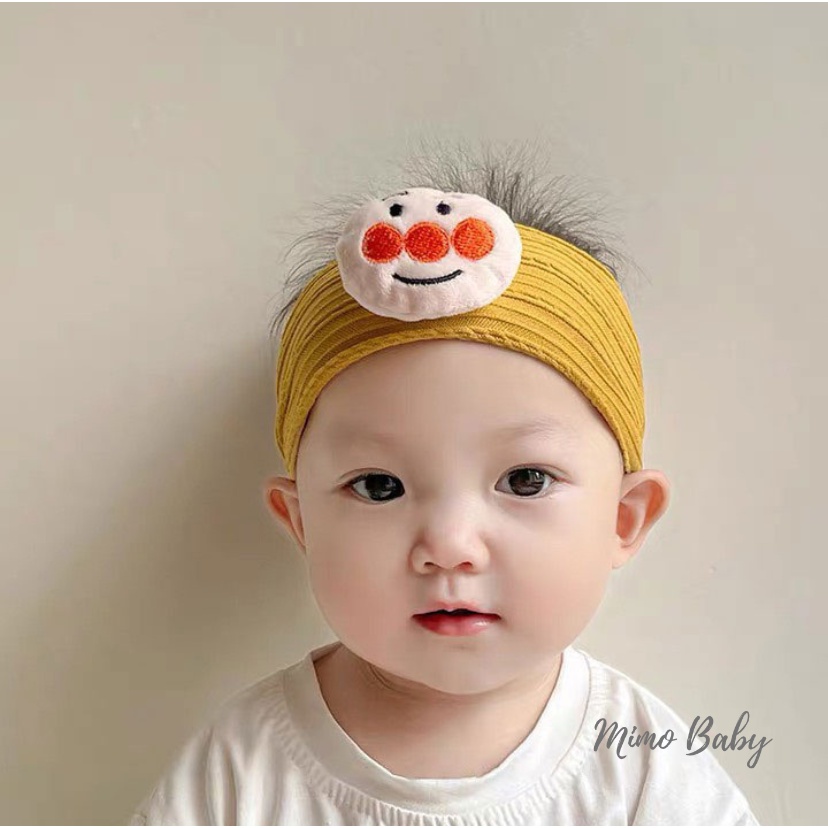 Băng đô bản to hình chú hề dễ thương, turban vải thun gân cho bé BD70 Mimo Baby