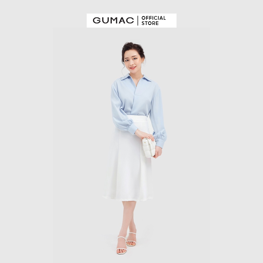 Áo sơ mi nữ thời trang GUMAC kiểu cổ danton AB11019 | BigBuy360 - bigbuy360.vn