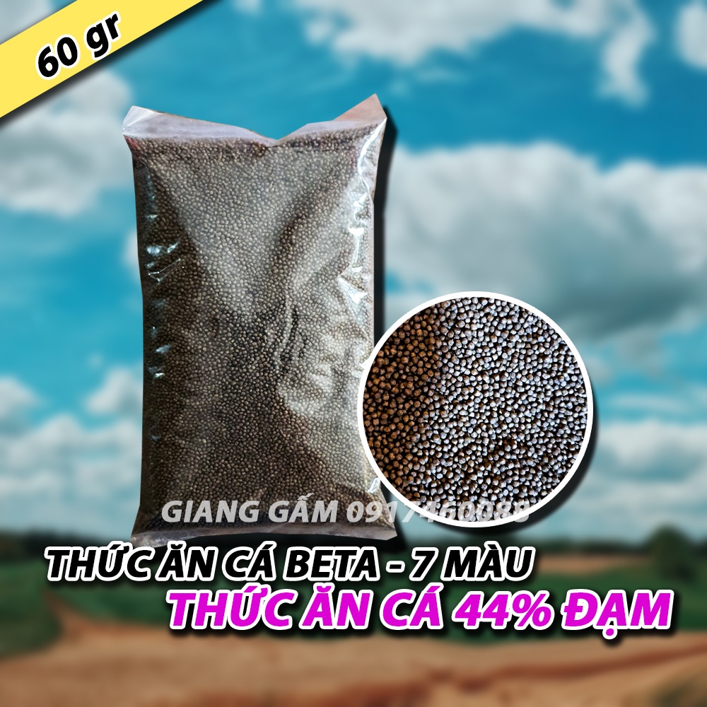 THỨC ĂN CÁ - CÁM CÁ BETTA, 7 MÀU, LIA THIA - 44% ĐẠM
