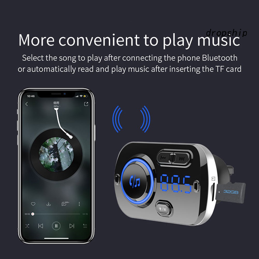 Tẩu Sạc Bluetooth Tích Hợp Chức Năng Nghe Nhạc Mp3 Trên Xe Hơi