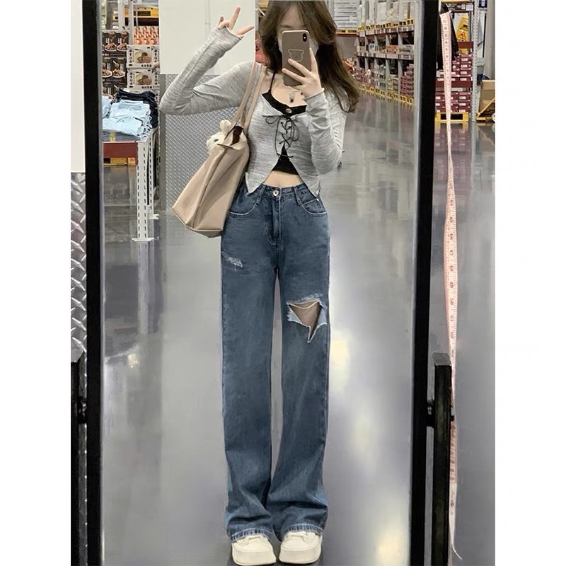 Set áo màu muối tiêu đan dây da mix yếm đen sexy