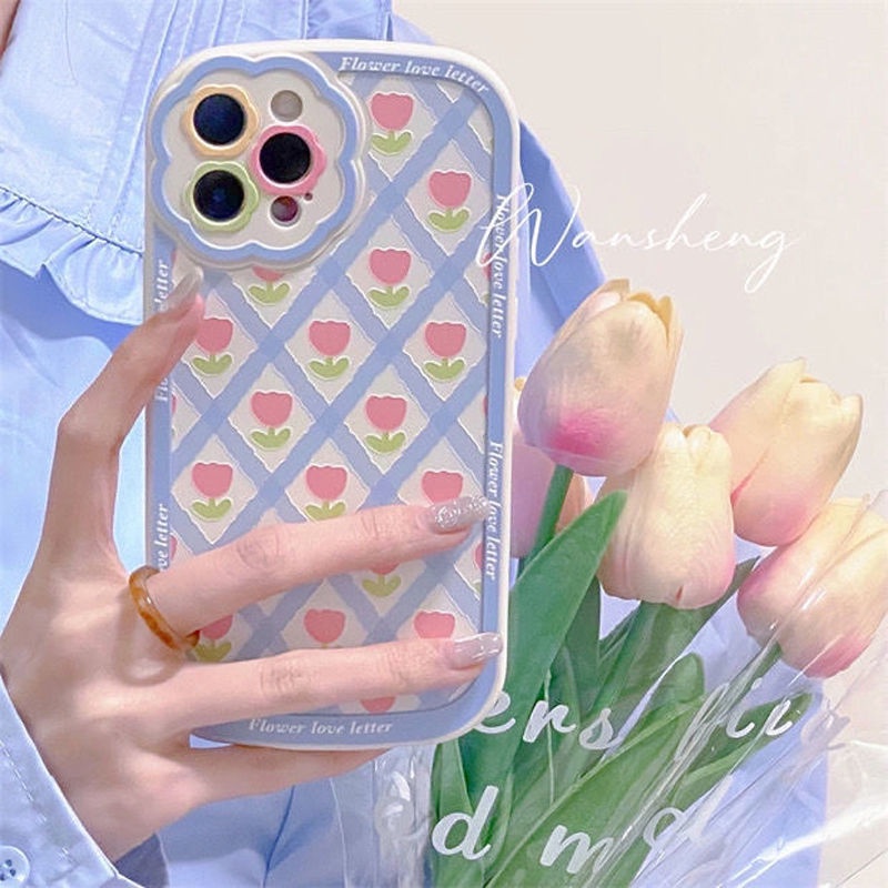 Ốp Điện Thoại Silicon Mềm Họa Tiết Hoa Cho IPhone 12 13 11 Pro Max X Xs Max Xr