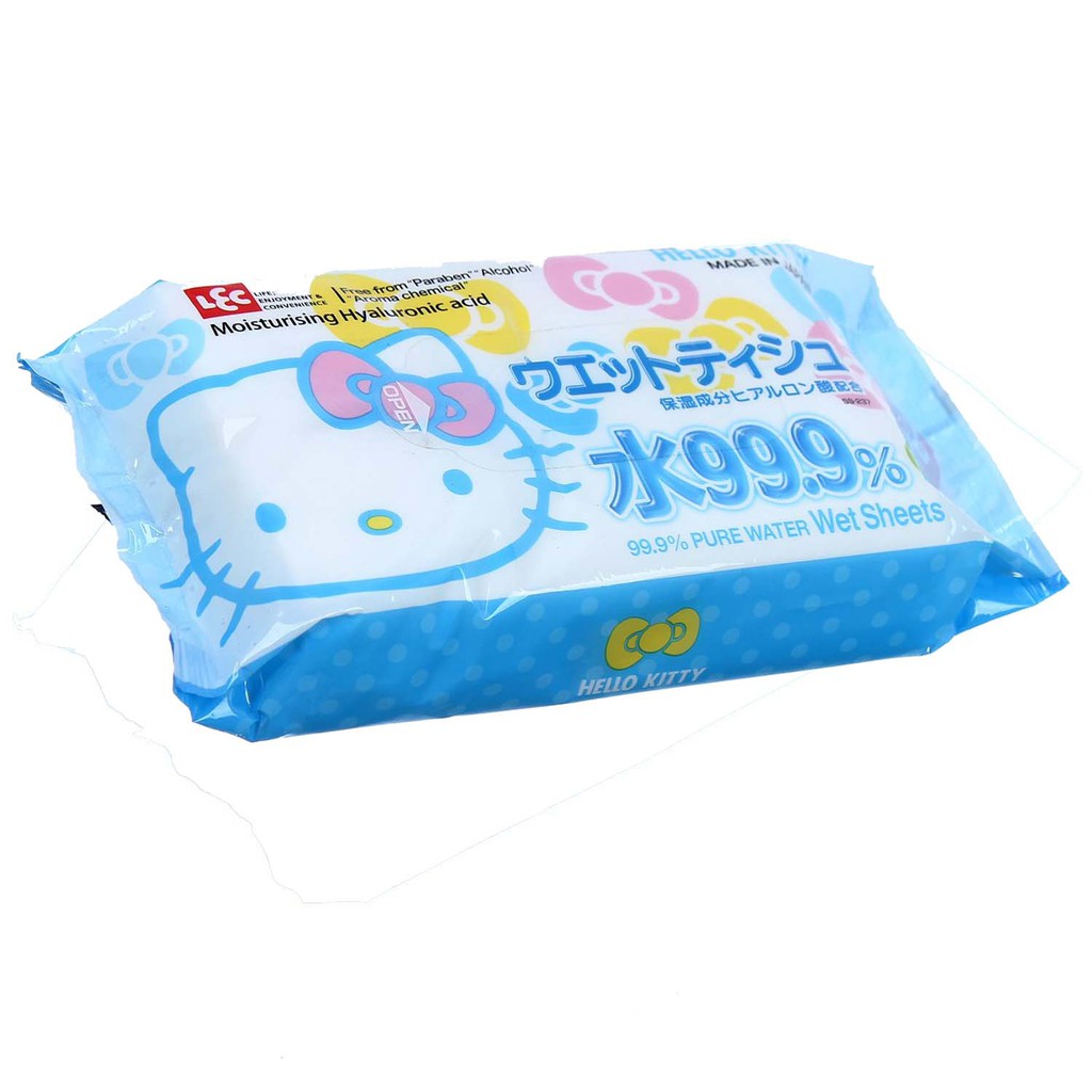 Giấy ướt LEC nước tinh khiết 99,9% Hello Kitty SS237 - 80 tờ