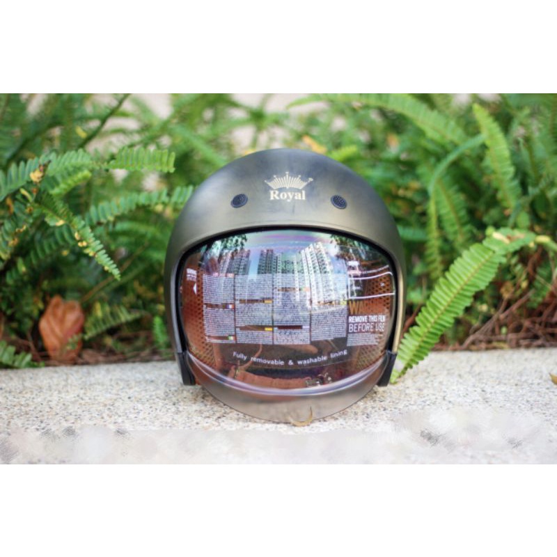 Nón bảo hiểm 3/4 kính âm M139 màu đồng xước - Mũ bảo hiểm Royal M139 BH 12 tháng