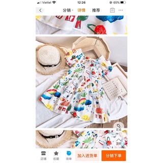 Đầm tranh phong cảnh cho bé gái (10-30kg)