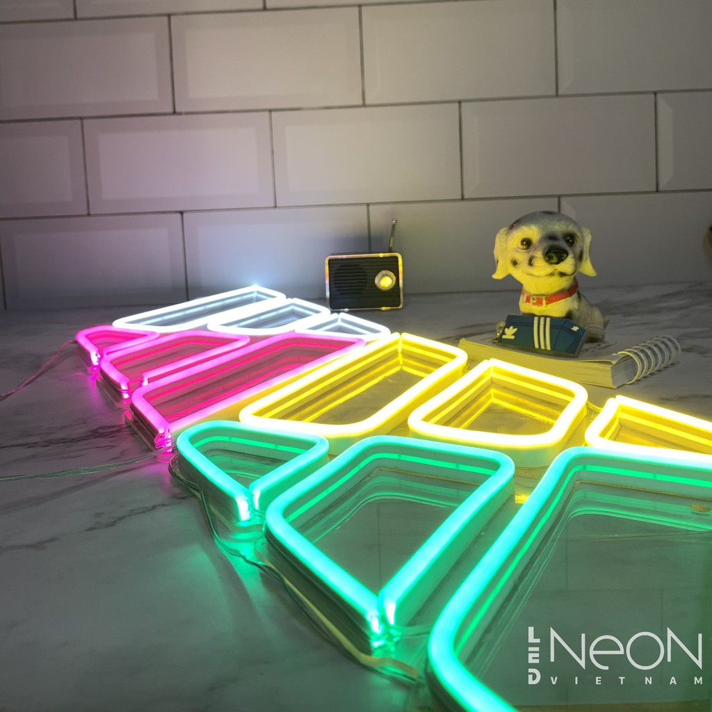 Đèn Led Neon - Logo Adidax - Siêu Sáng Và Tiện Lợi , An toàn cho trẻ em với điện áp 12V