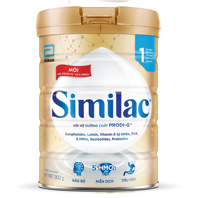 Sữa bột Similac Newborn IQ Plus HMO 1 900g ( Mẫu Mới 5G )