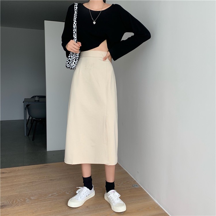 Chân váy dài xẻ tà, chân váy chữ A dáng dài xẻ cạnh 31 September mã CV002 | BigBuy360 - bigbuy360.vn