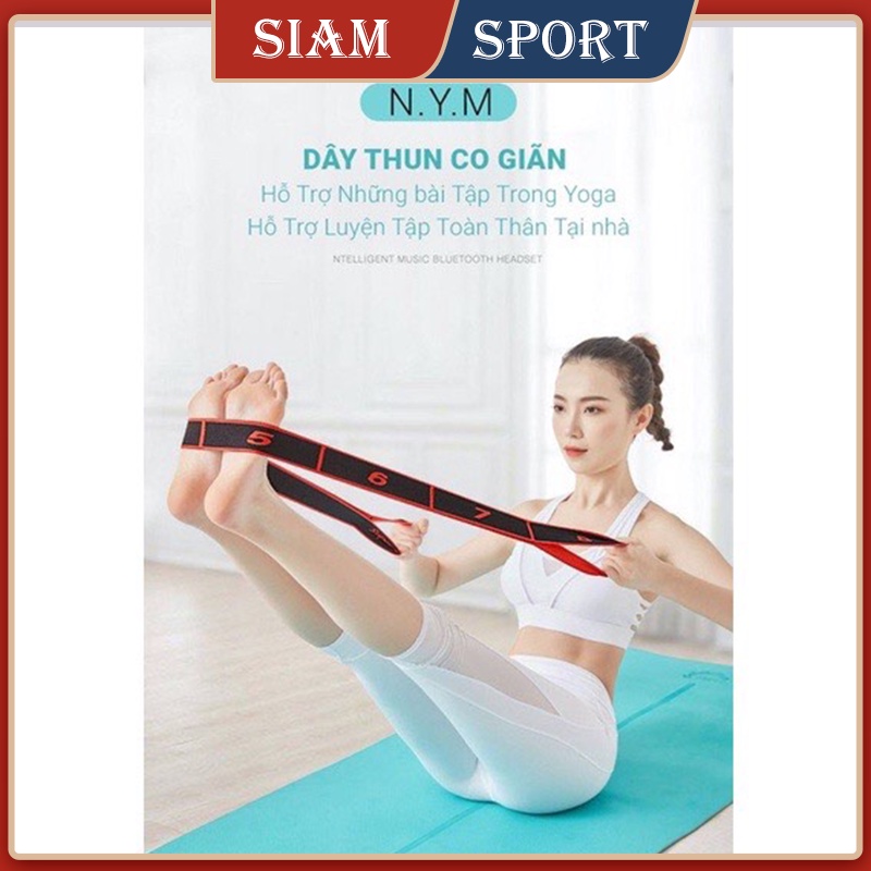 Dây Tập Yoga, tập khỏe cơ lưng, tư thế cánh cung, kích thước 90x4cm - SIAM SPORT