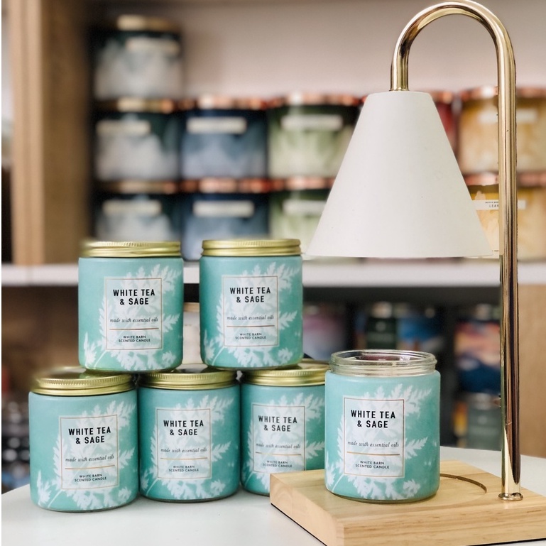 Nến thơm Bath & Body Works WHITE TEA & SAGE 1bấc 198g