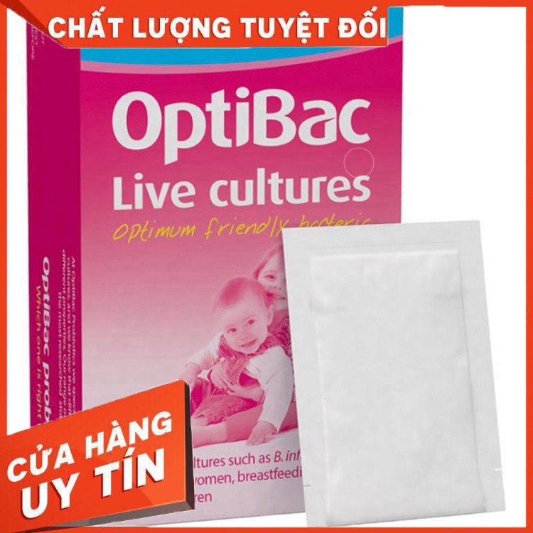 (Auth) Men Vi Sinh Optibac Probiotic Màu Hồng Cho Bà Bầu, Trẻ Sơ Sinh 30 gói