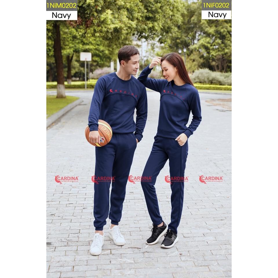 Đồ Bộ mặc nhà, bộ Nỉ Nữ Thu Đông Cao Cấp CARDINA Chất Cotton Tự Nhiên, Mềm Mại