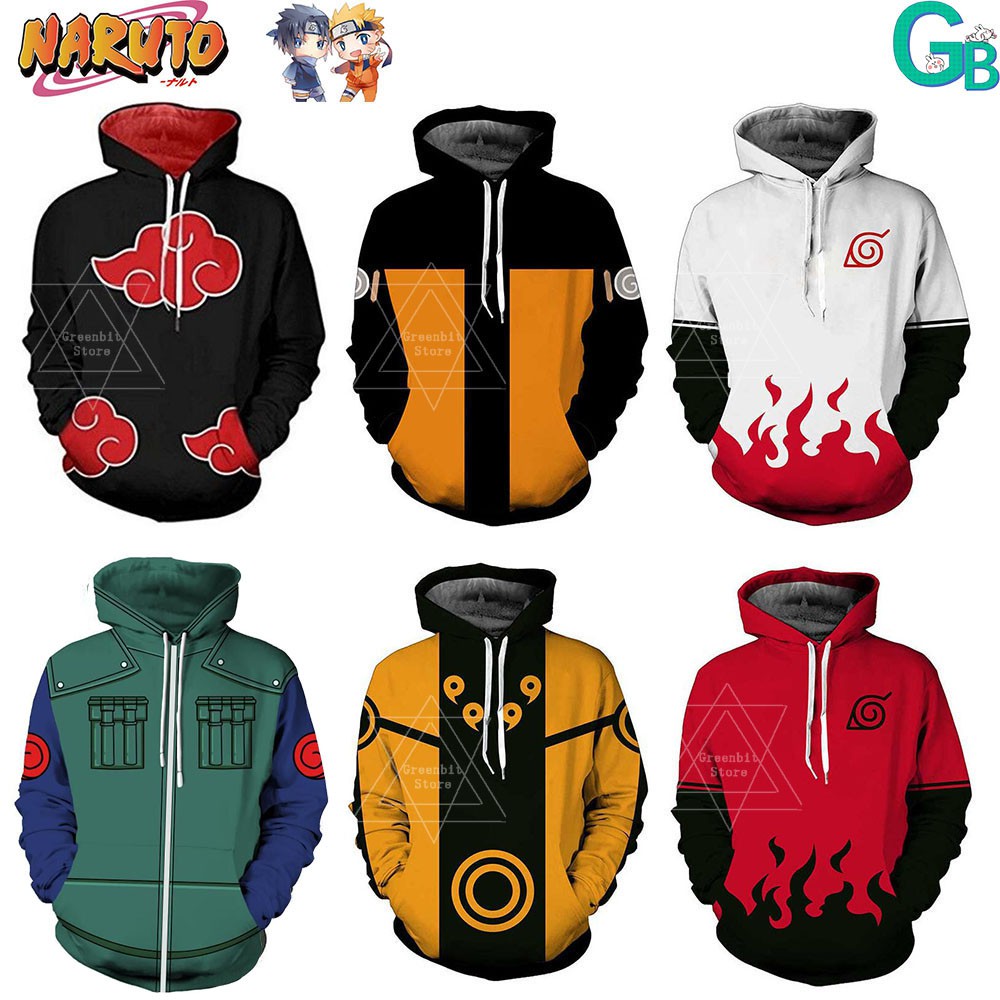 Áo hoodie tay dài in hình Anime Naruto cho nam