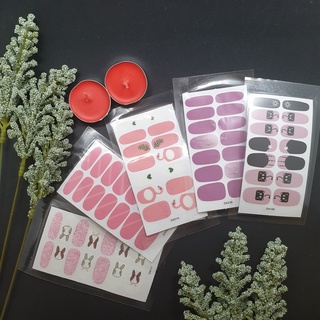 Set 14 Nhãn Dán Móng, Sticker Dán Móng tông hồng nhẹ nhàng 💖💖💖