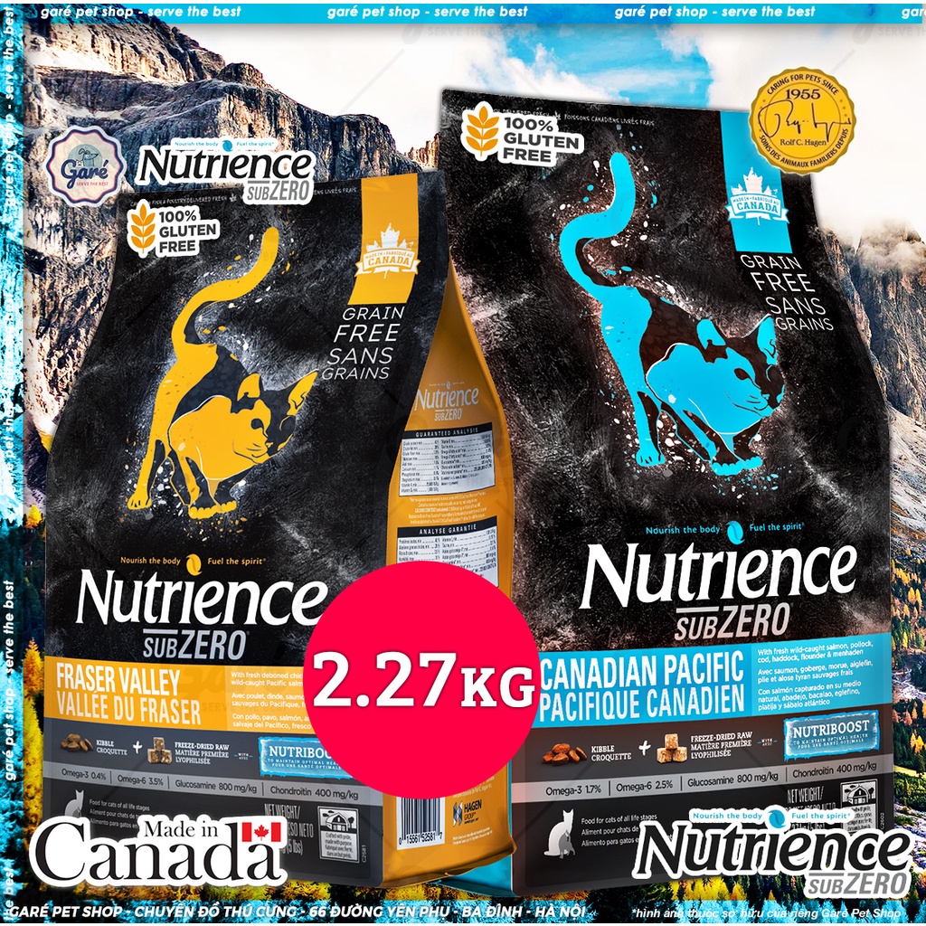 2.27kg - Hạt SubZero Nutrience cao cấp cho Mèo con & Mèo lớn mọi độ tuổi không tinh bột - Sub Zero Grain Free Nutrience