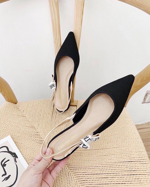 Giày búp bê mũi nhọn chất vải quai sau 1cm | BigBuy360 - bigbuy360.vn