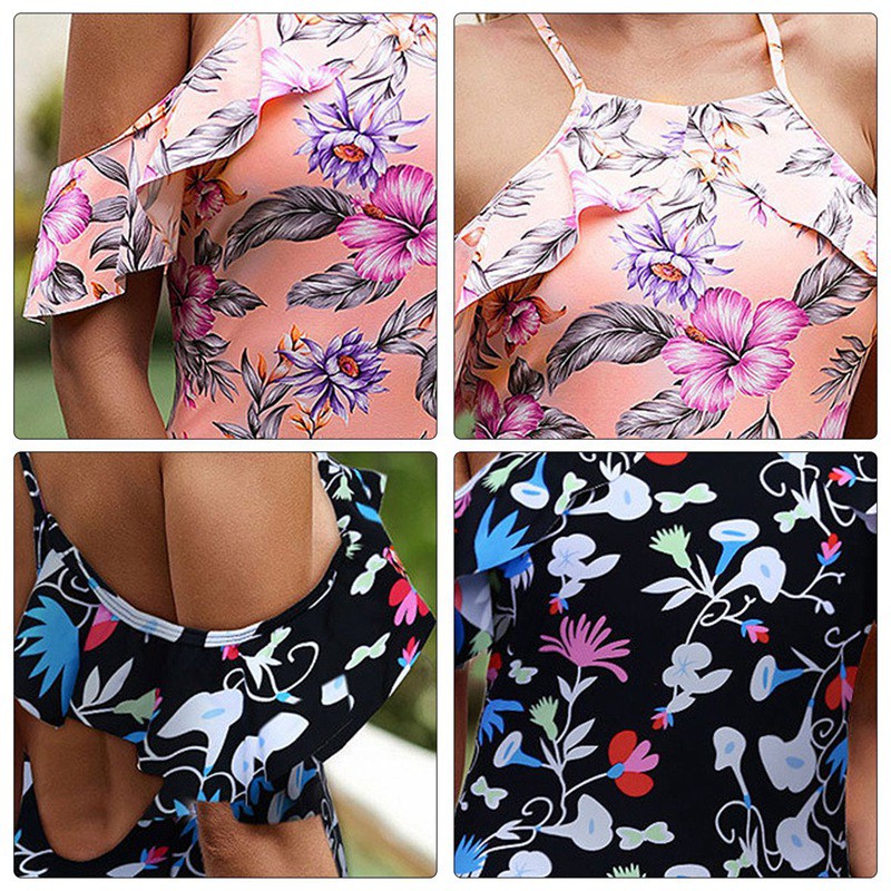 OFF the Shoulder Ruffle One Piece Swimsuit Bathing Suits Vintage Bather | BigBuy360 - bigbuy360.vn