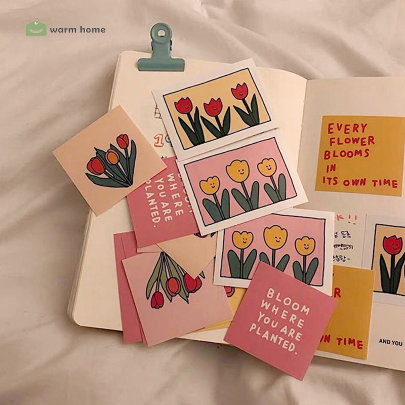 Miếng Dán Hình Hoa Tulip Dễ Thương Dùng Để Trang Trí