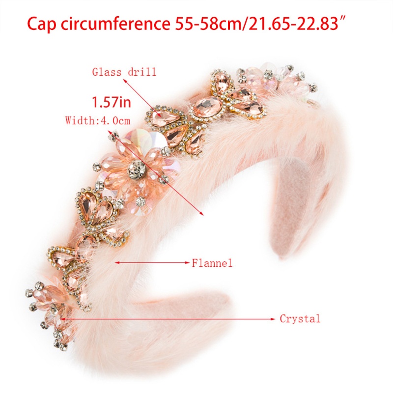 Băng Đô Cài Tóc Đính Pha Lê Nhân Tạo Phong Cách Baroque Banda